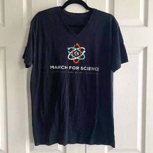 DC March for Science 2017 T-shirt, dark navy blue